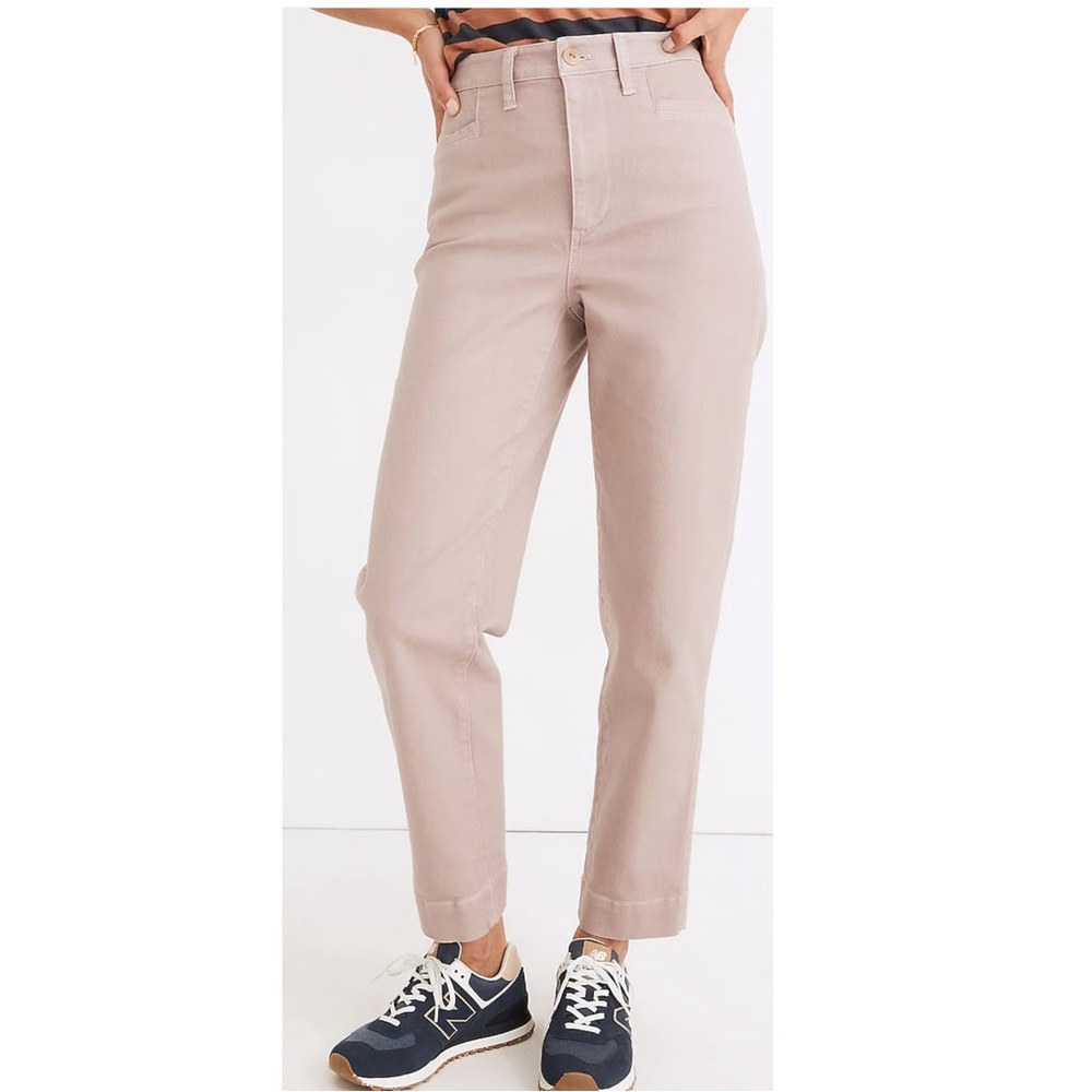 Madewell Dusty Mauve Slim Tapered Pants